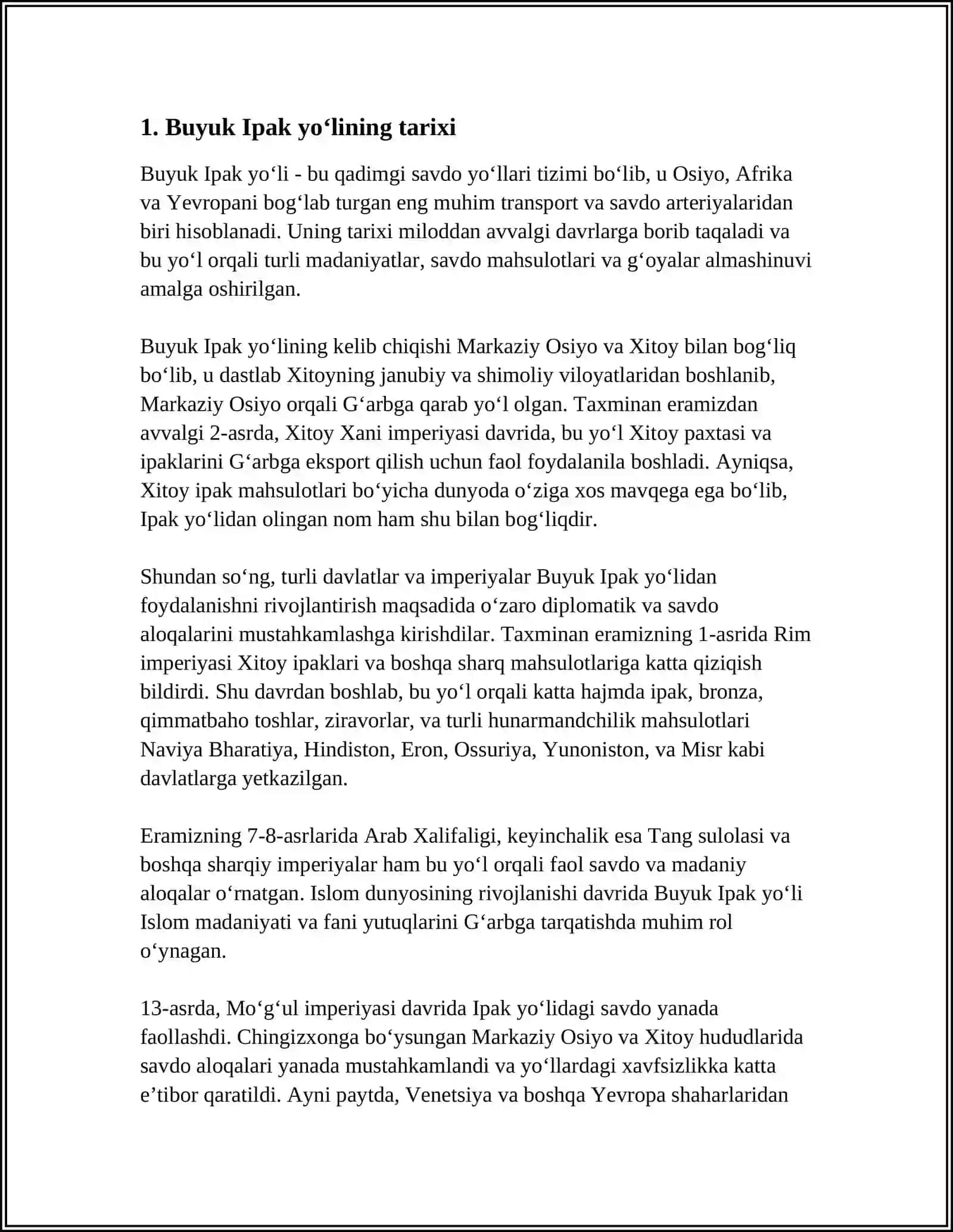 BUYUK IPAK YOʻLI GEOGRAFIYASI 3