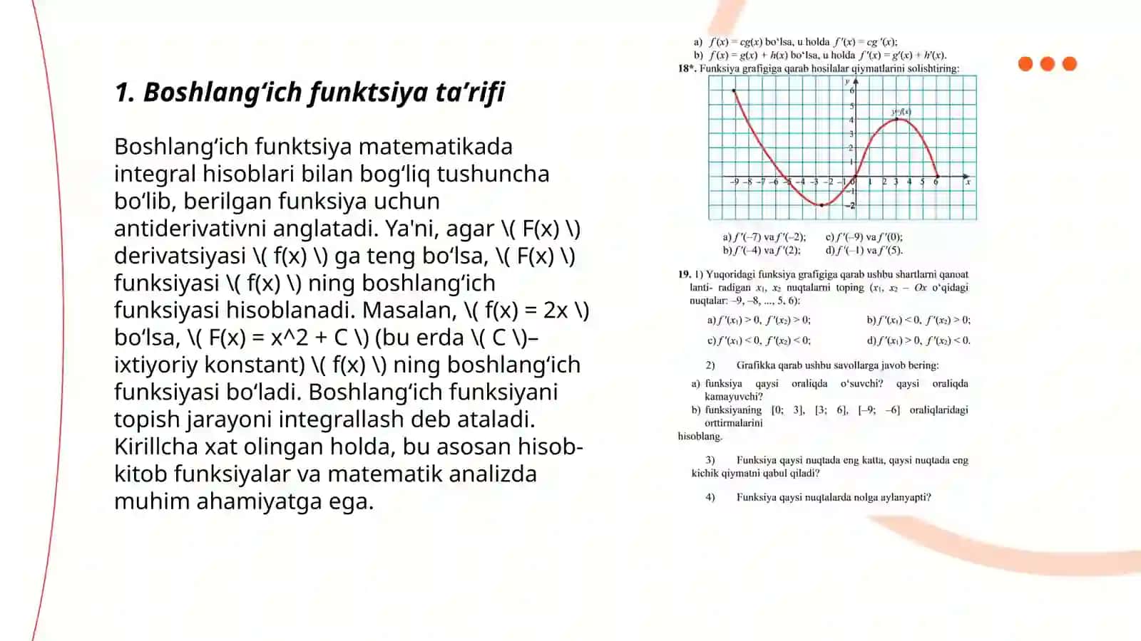 Boshlangʼich funksiya 3