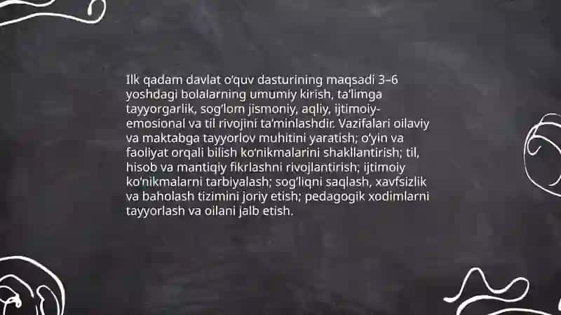 Ilk qadam davlat o‘quv dasturi 3