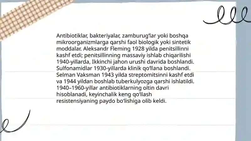 Kimyo terapiya va antibiotiklar 3