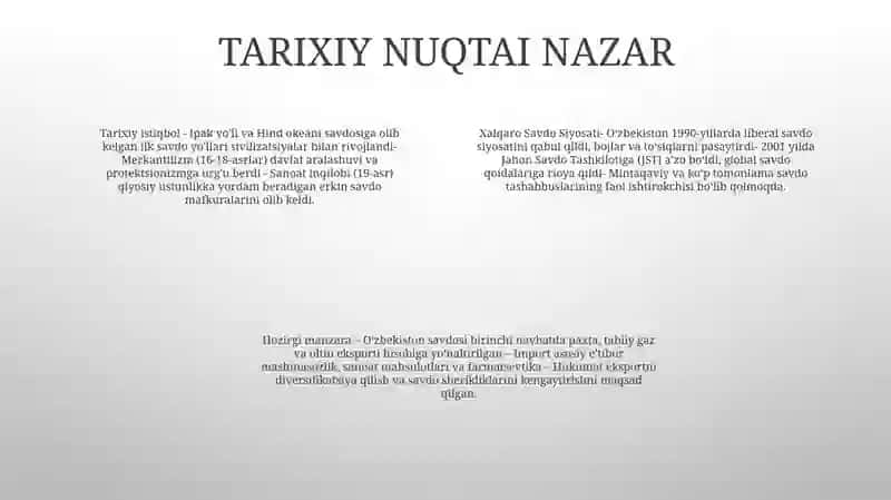 Xalqaro Savdo Siyosati 3