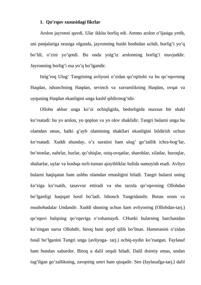 Asardagi qo’rquv, vafo, ishonch haqidagi fikrlar 3