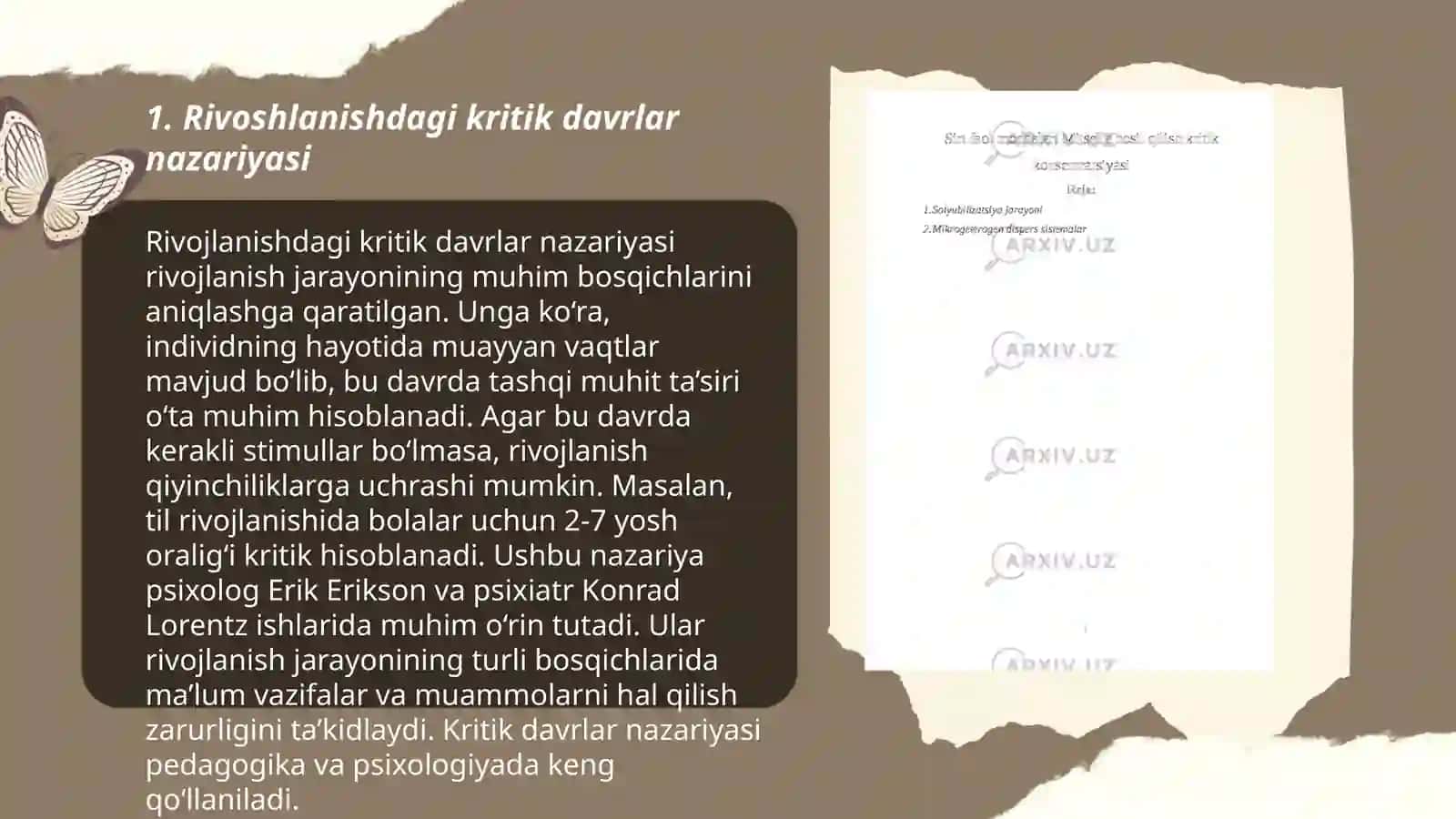 Rivoshlanishdagi kritik davrlar 3