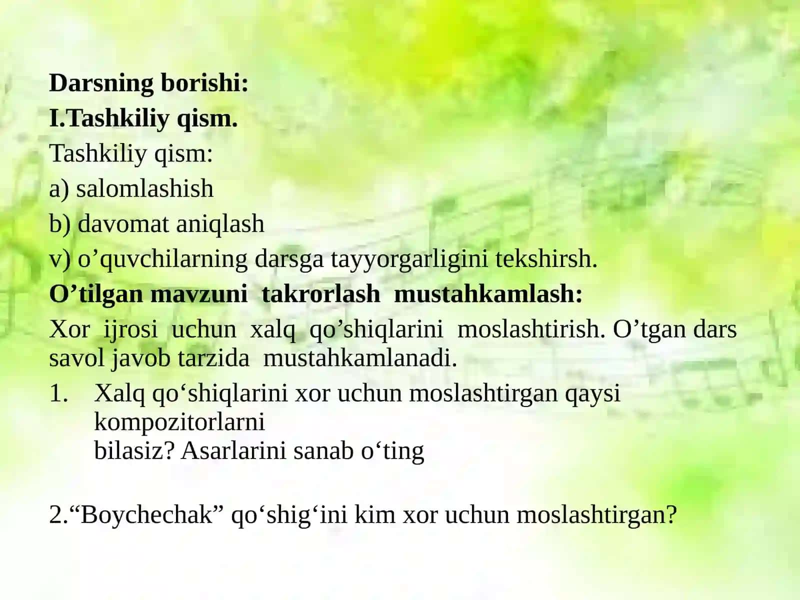 MUSIQA VOKAL – SIMFONIK JANRLAR 3