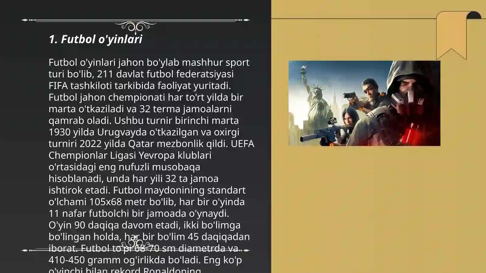 Futbol o'yinlari 3