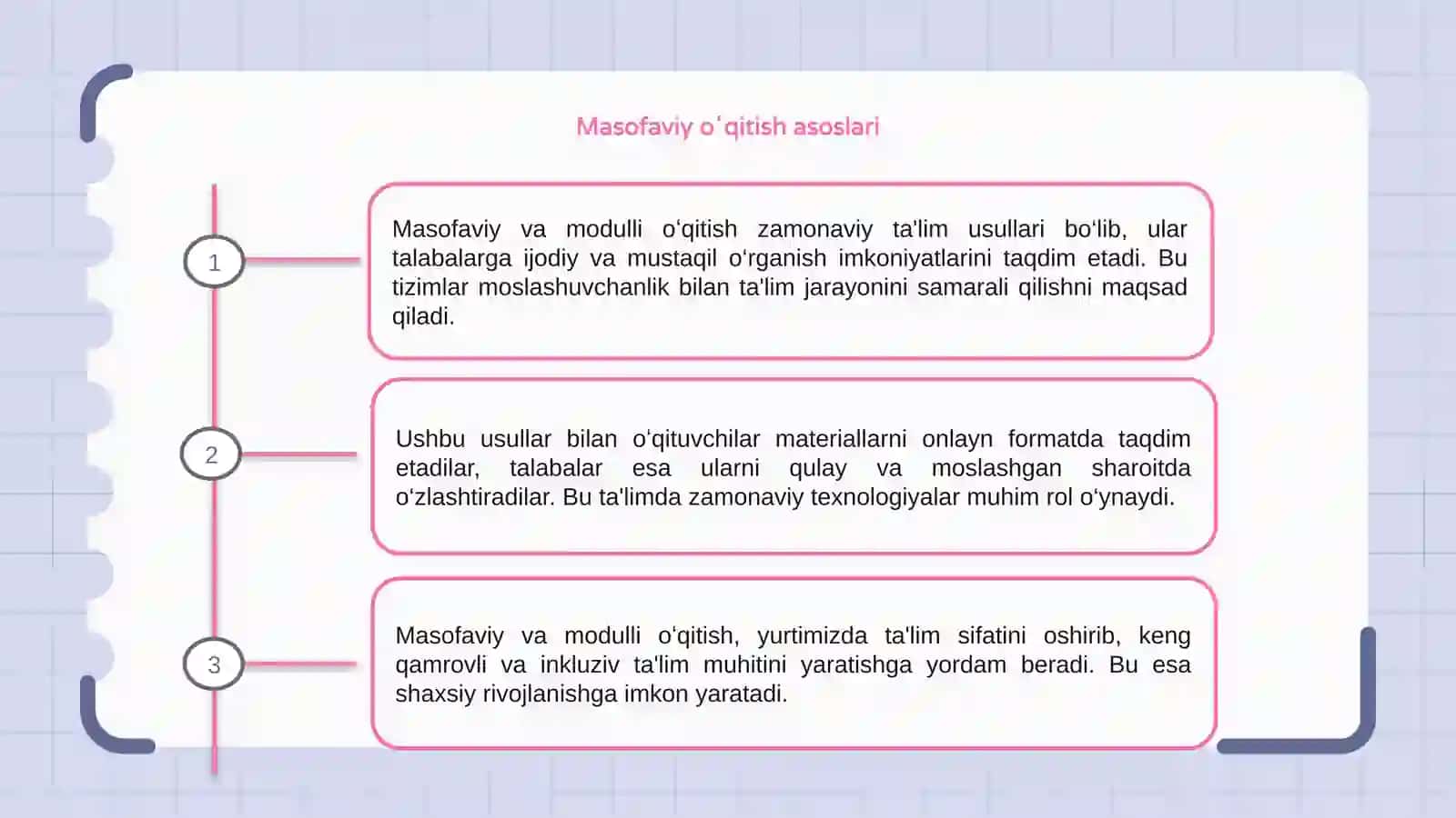 Masofaviy va modulli oʻqitish 3