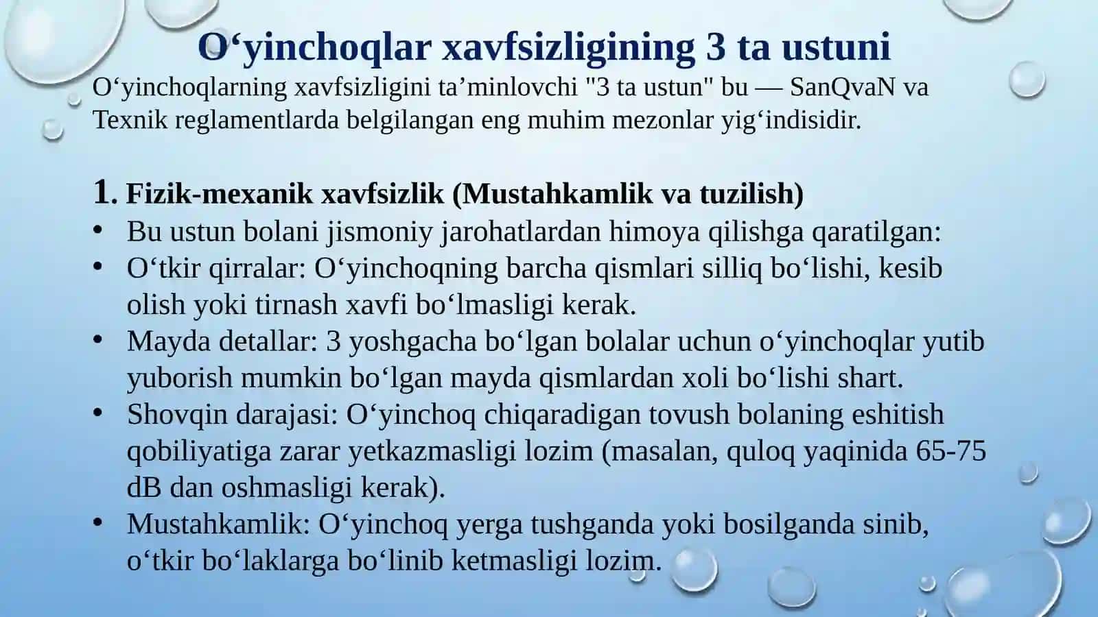 Bolalar oʼyinchoqlariga qoʻyiladigan talablar 3