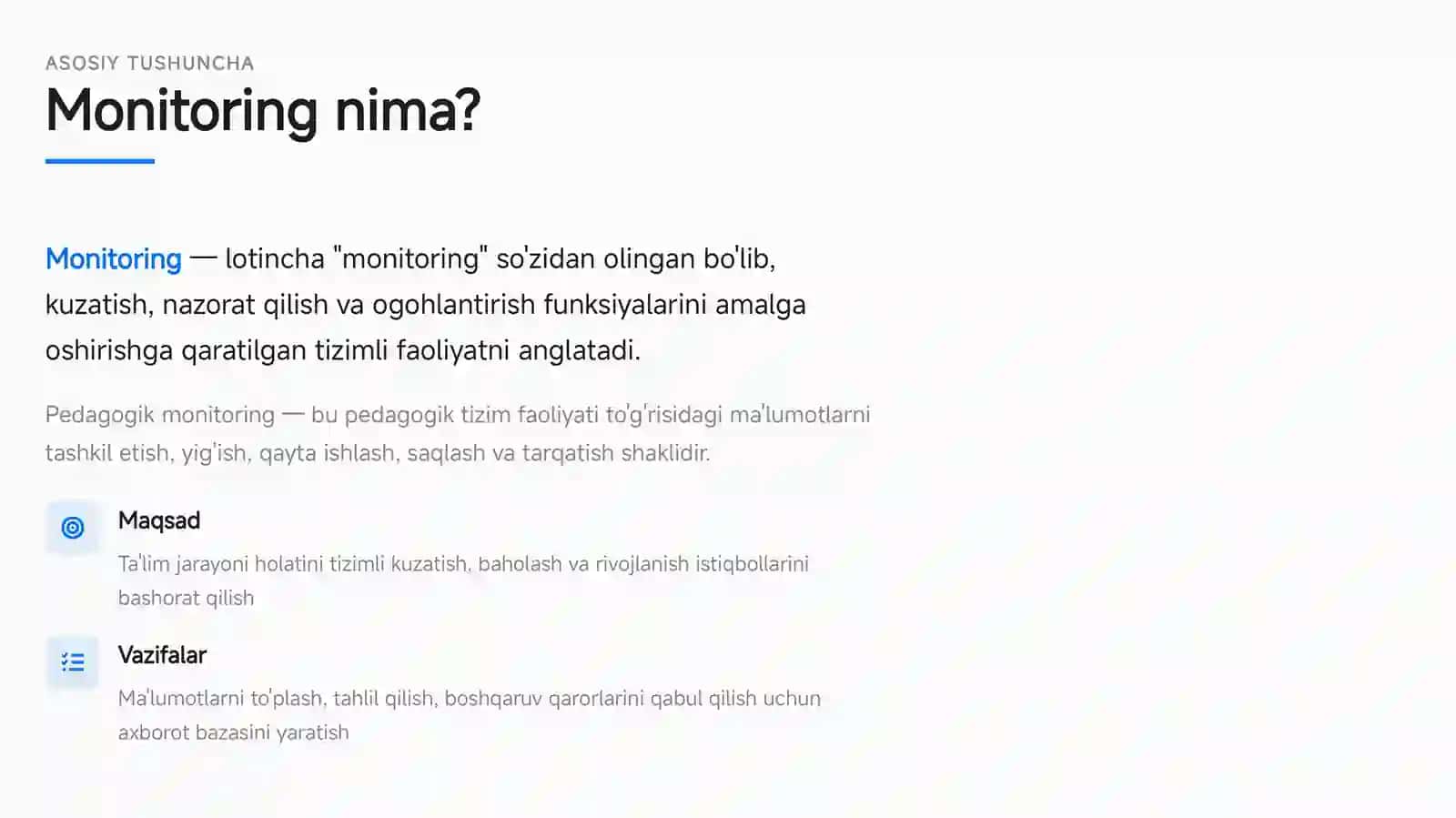 Tarbiyaviy ishlar monitoringi 3
