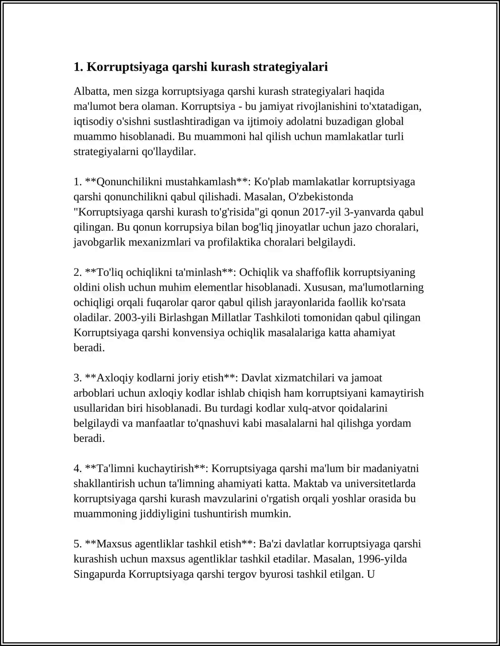 KORRUPSIYASIZ HAYOT 3