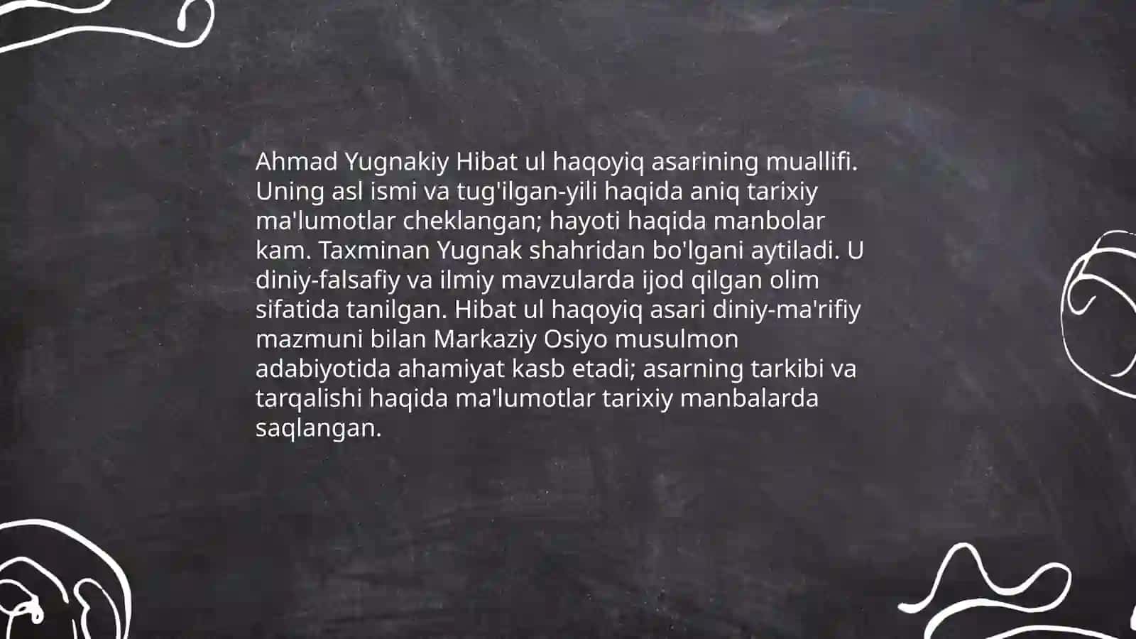 Ahmad Yugnakiy Hibat ul haqoyiq asari 3