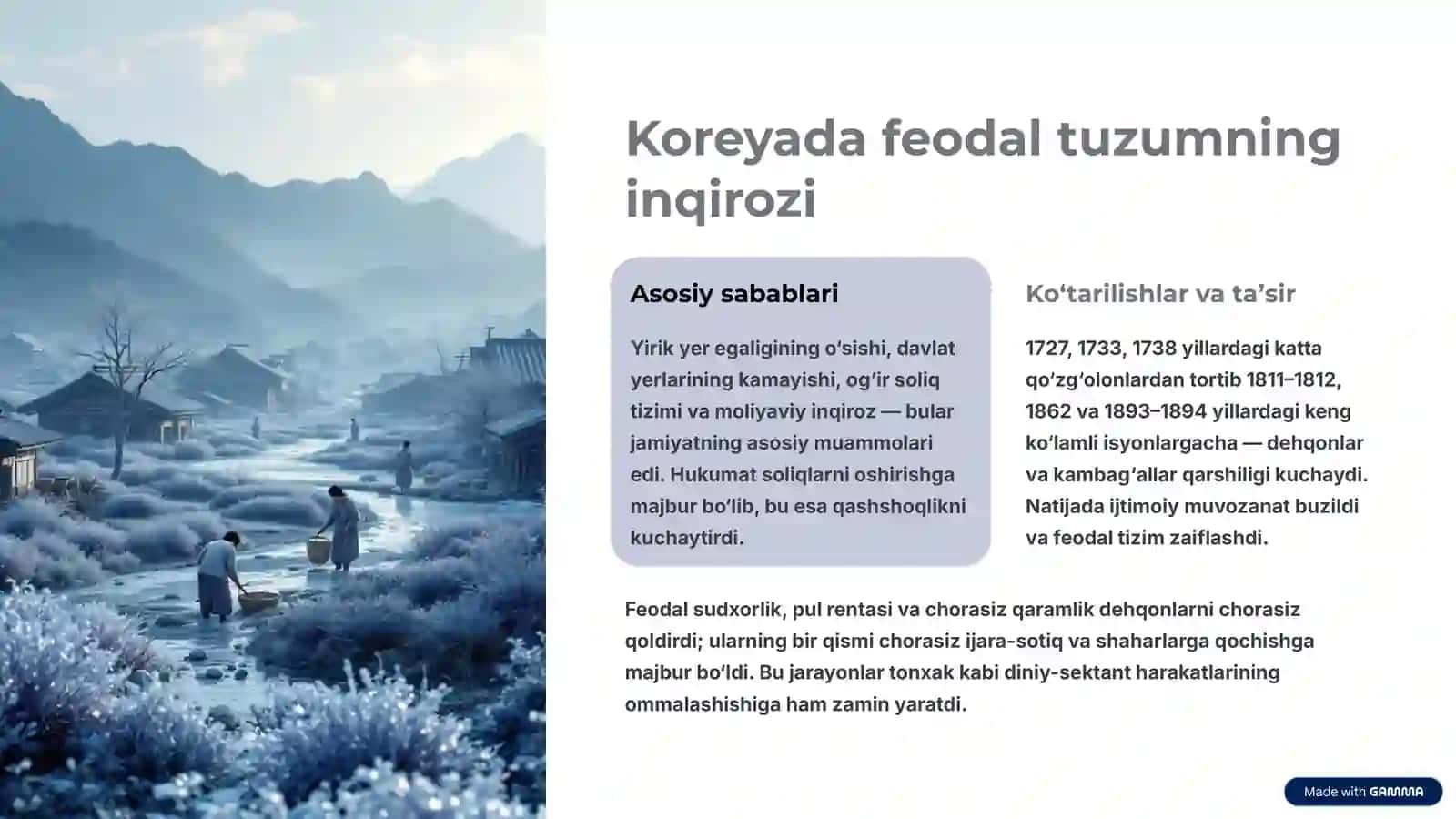 XIX asr — XX asr boshlarida Koreya: umumiy nuqtai nazar 3