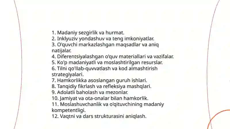 Madaniyatlararo sinflarda darslarni tashkil etish 3