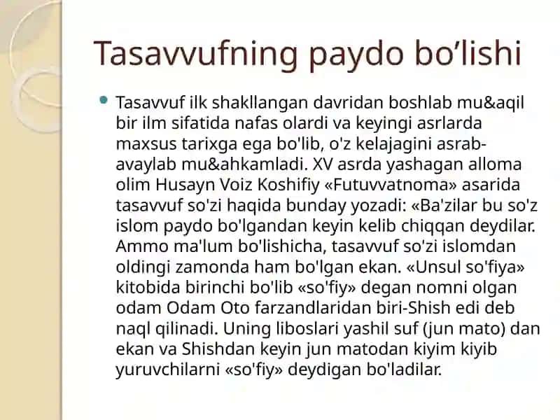 Tasavvufning psixologik mohiyati 3