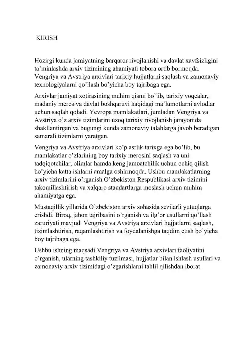 VENGRIYA, AVSTRIYA ARXIVLARI, ARXIV TIZIMIDAGI O’ZGARISHLAR 3