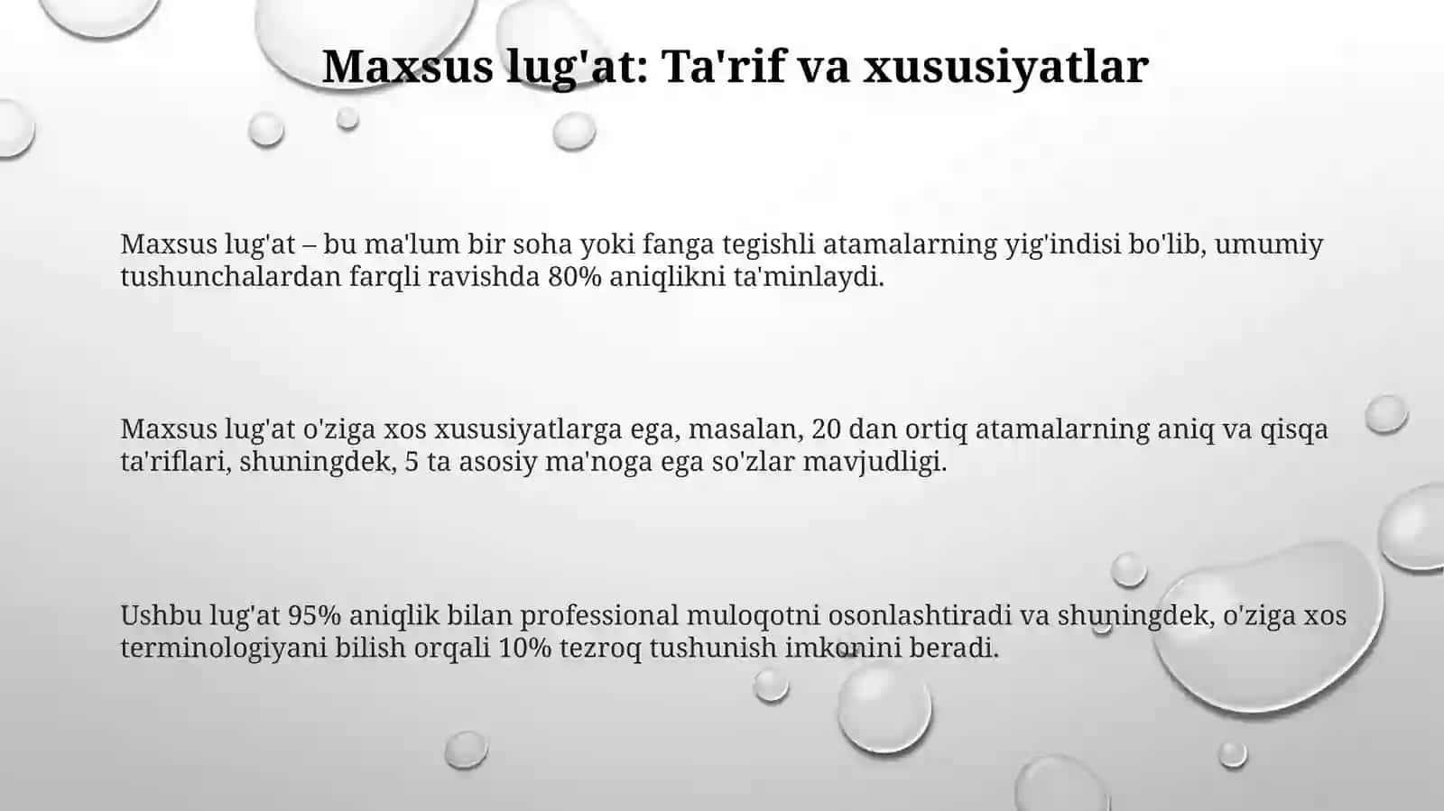 Maxsus leksik boyliklar 3