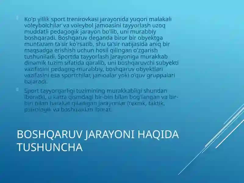 Voleybolchilar tayyorlash jarayonini boshqarish 3