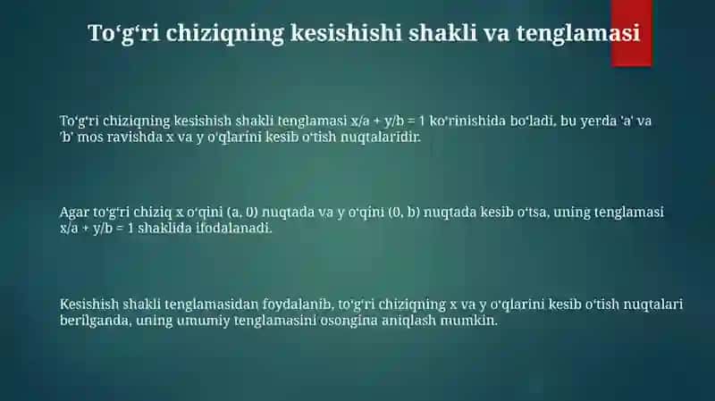Normal Tenglamalar 3