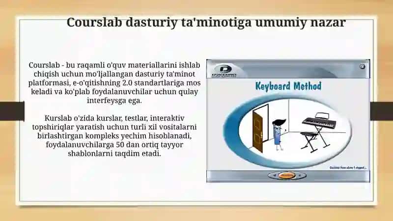 CoursLab dasturlari va uning imkoniyatlari 3