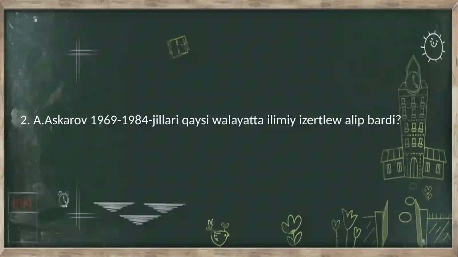 Oʻzbekstan tariyxinan soraw juwap 3