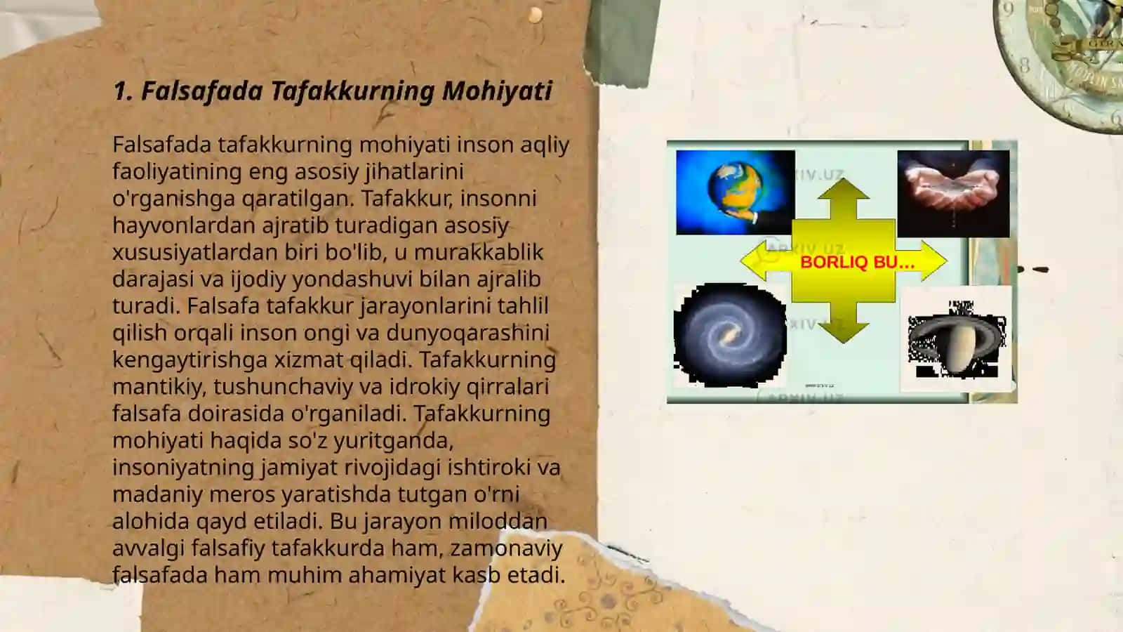 Falsafada tafakkur masalasi 3