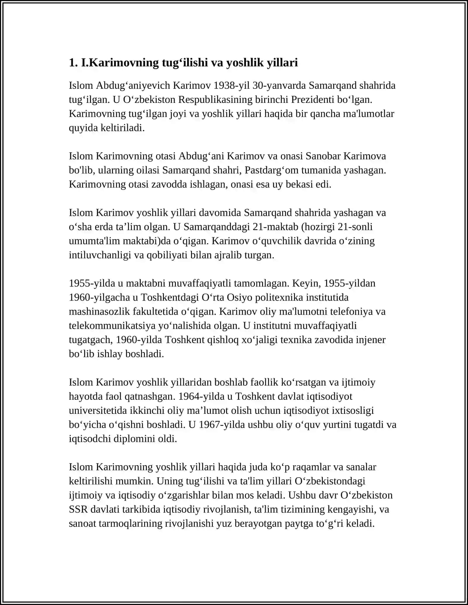 I.KARIMOV – O‘ZBEKISTONNING BIRINCHI PREZIDENTI 3