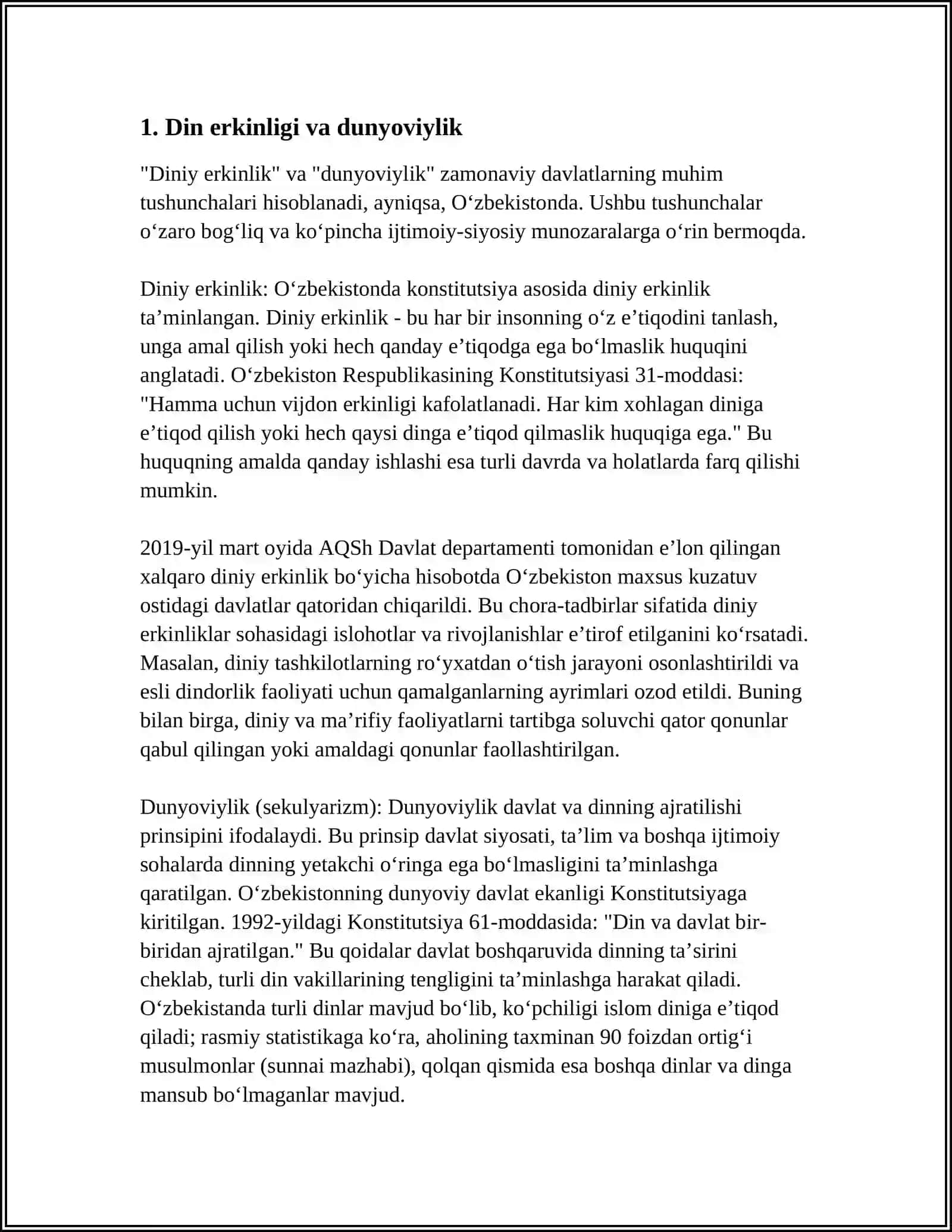 VIJDON VA E’TIQOD ERKINLIGINING TA'RIFI 3