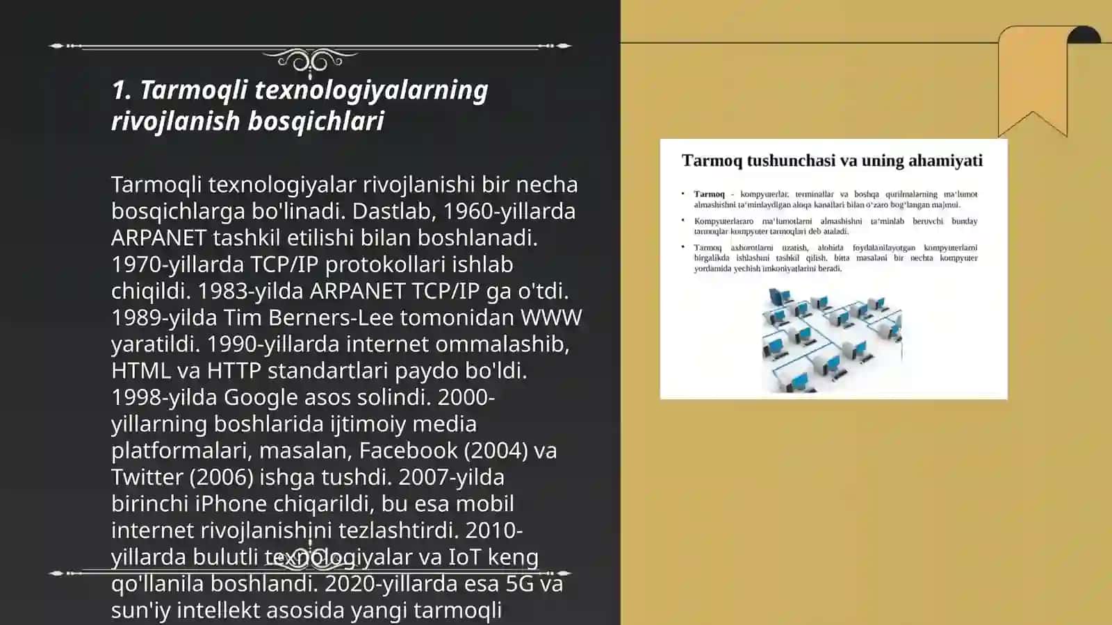 Tarmoqli texnologiyalari va internet xizmatlari 3