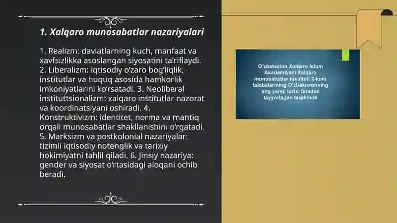Xalqaro munosabatlar nazariyalari 3