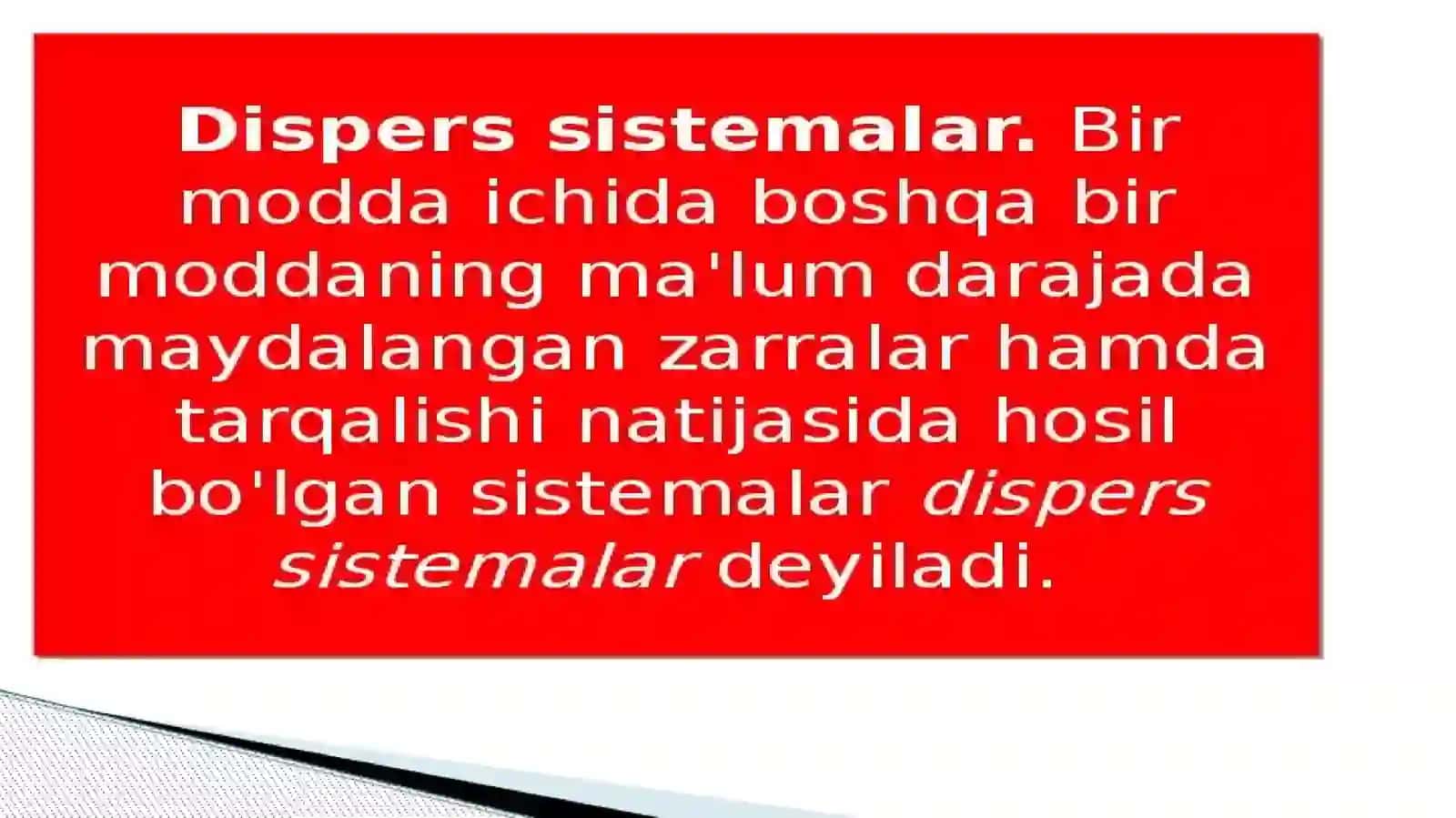 Disperssistemalarda nurning yutilishi 3