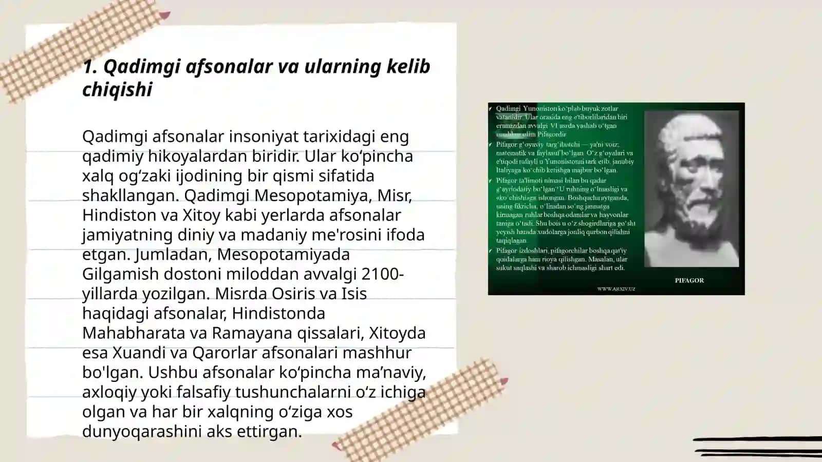 Qadimgi afsona va satirlarning tarbiyaviy ahamiyati 3