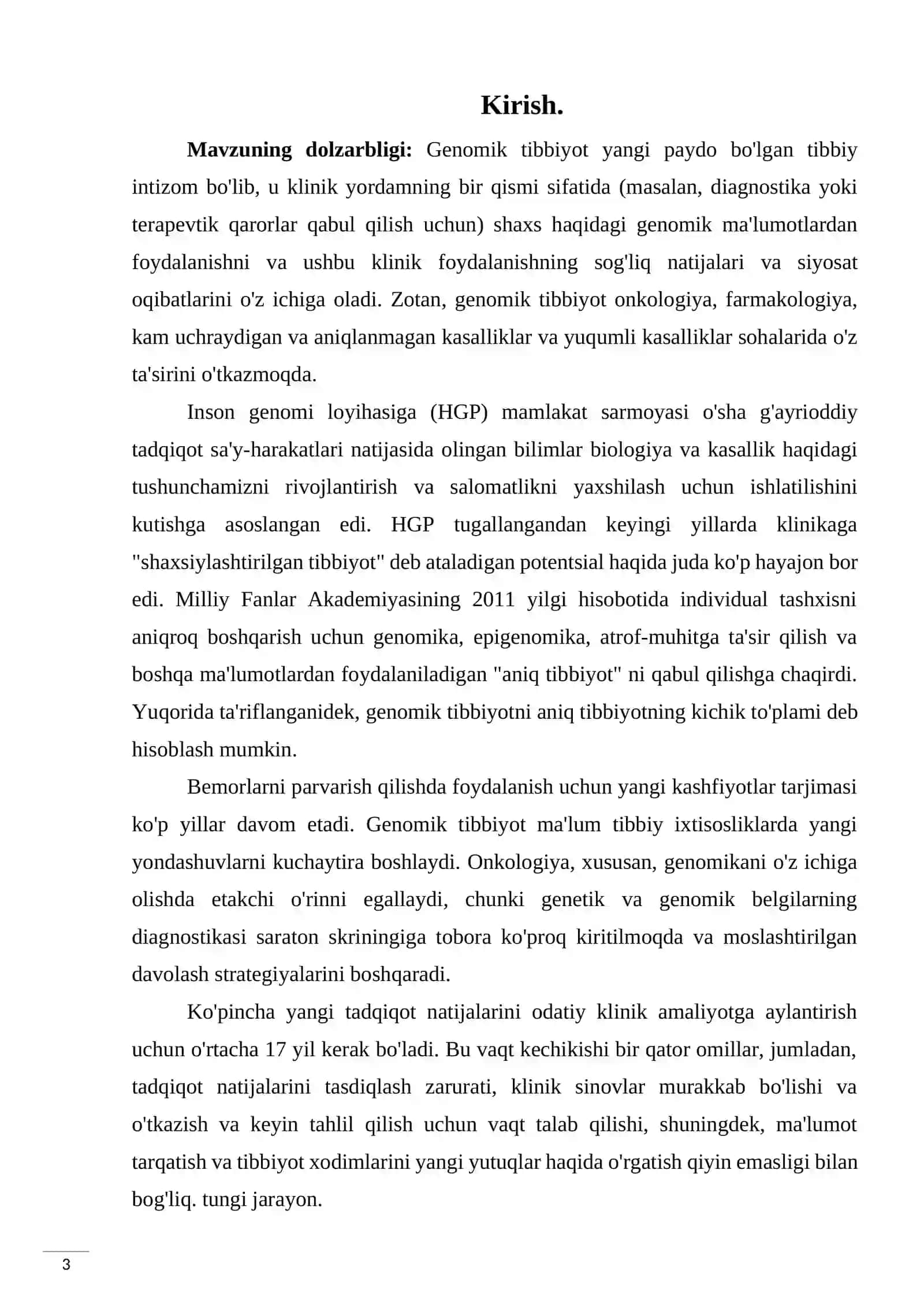 Tibbiyot genomkasi 3