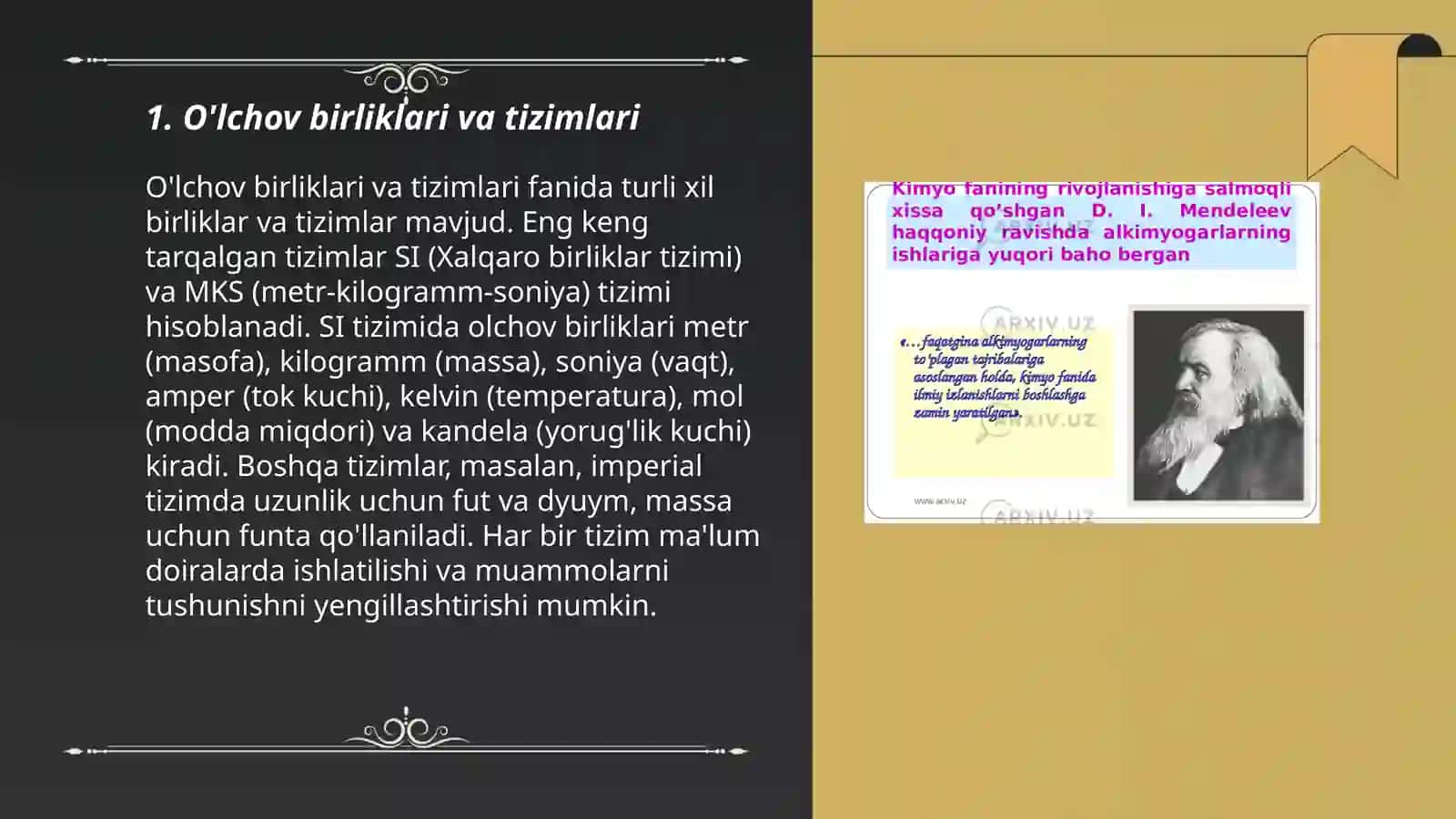 O'lchov birliklari va tizimlari 3