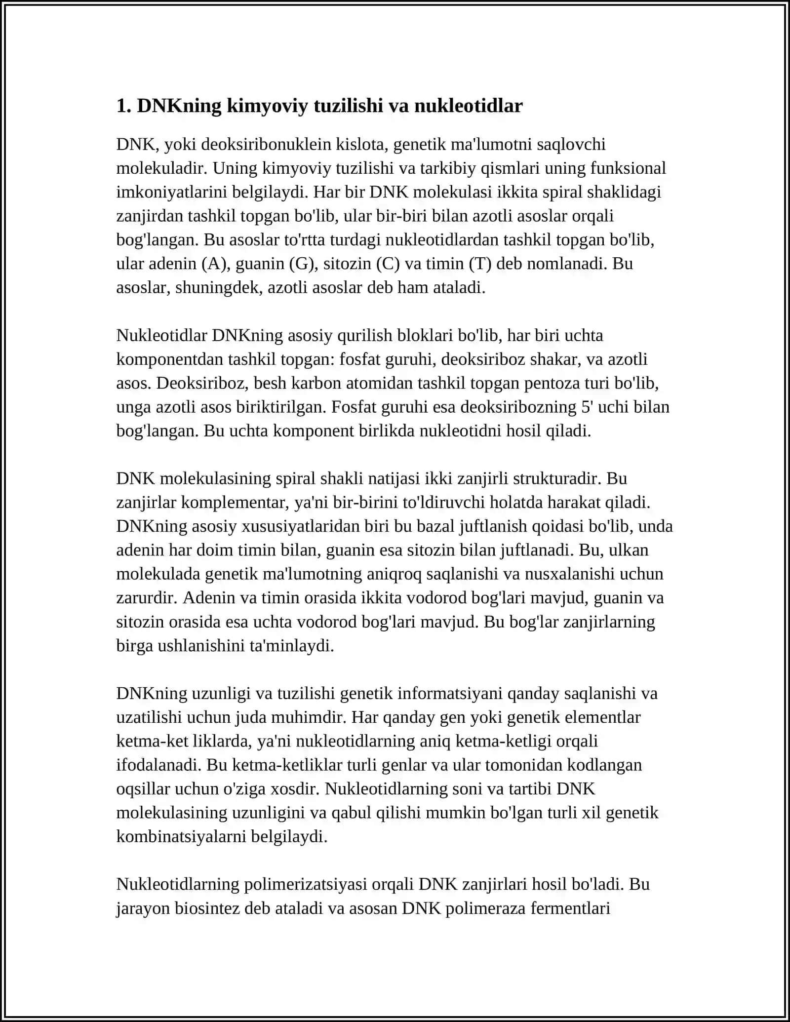 DNK BIOSINTEZI VA TRANSLATSIYASI 3
