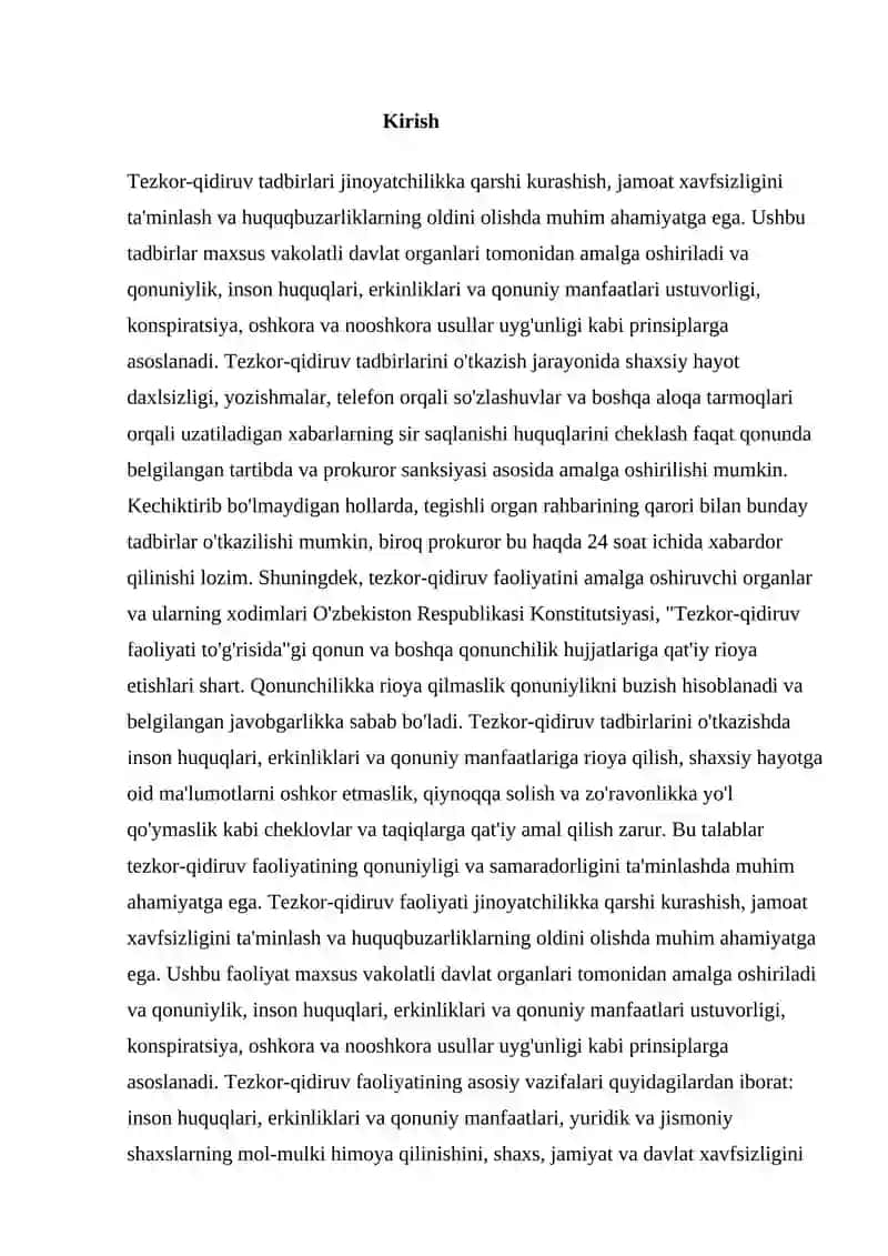 Tezkor qidiruv tadbirlarini o’tkazish shartlari 3