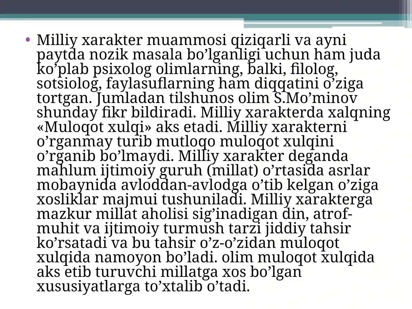 Milliy xarakter muammоsi 3