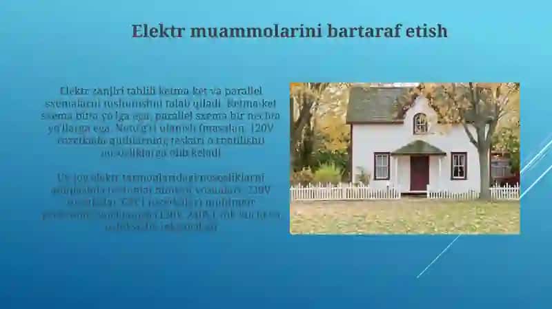 Honadonlardagi elektr zanjirlar va ulashlar 3