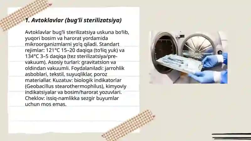Sterilizatsiya uskunalari va turlari 3