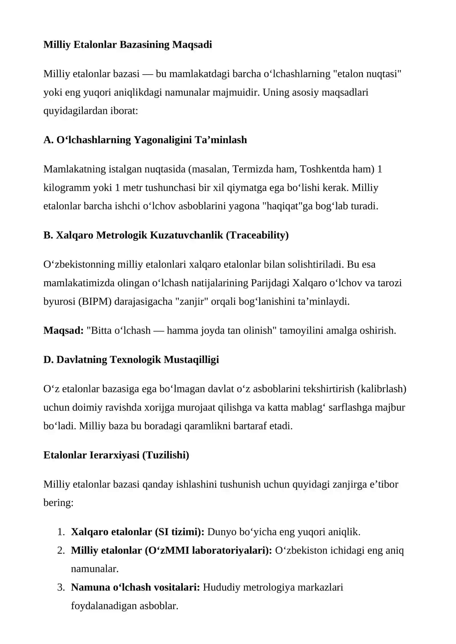 O`zbekiston respublikasi milliy etalonlar bazasi 3