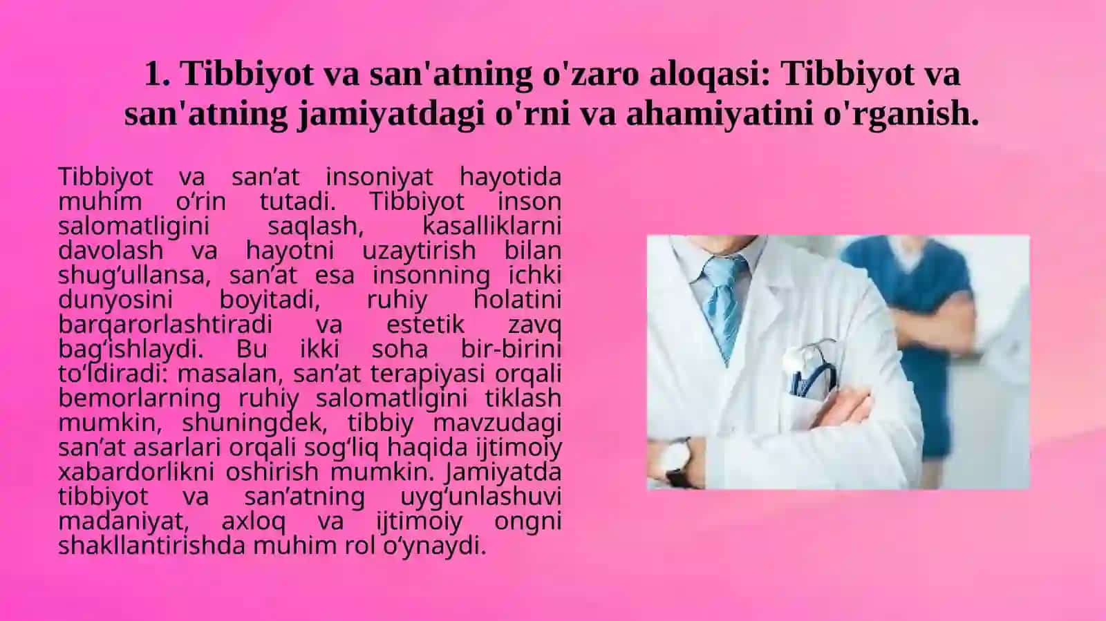 Tibbiyot va san'at 3