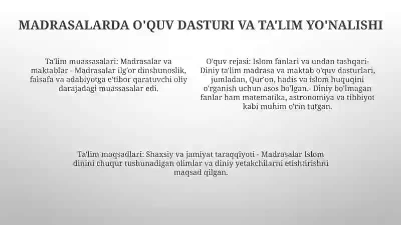 Amir Temur Va Temuriylar Davrida Maktab Va Madrasalar 3