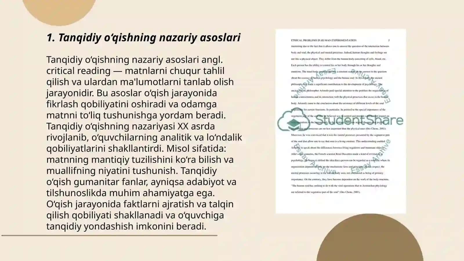 Tanqidiy o‘qish va samarali amalga oshirish omillari 3