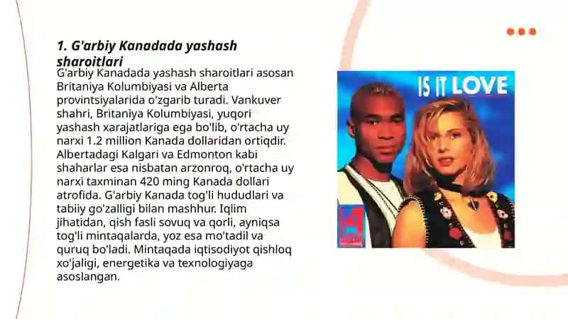 G'arbiy Kanadada yashash sharoitlari 3