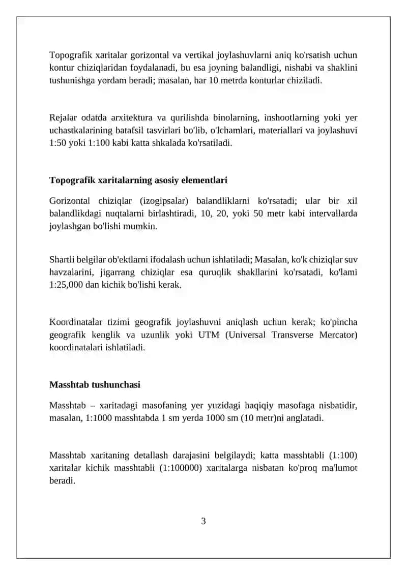 Topografik karta va plantar haqida tushuncha 3