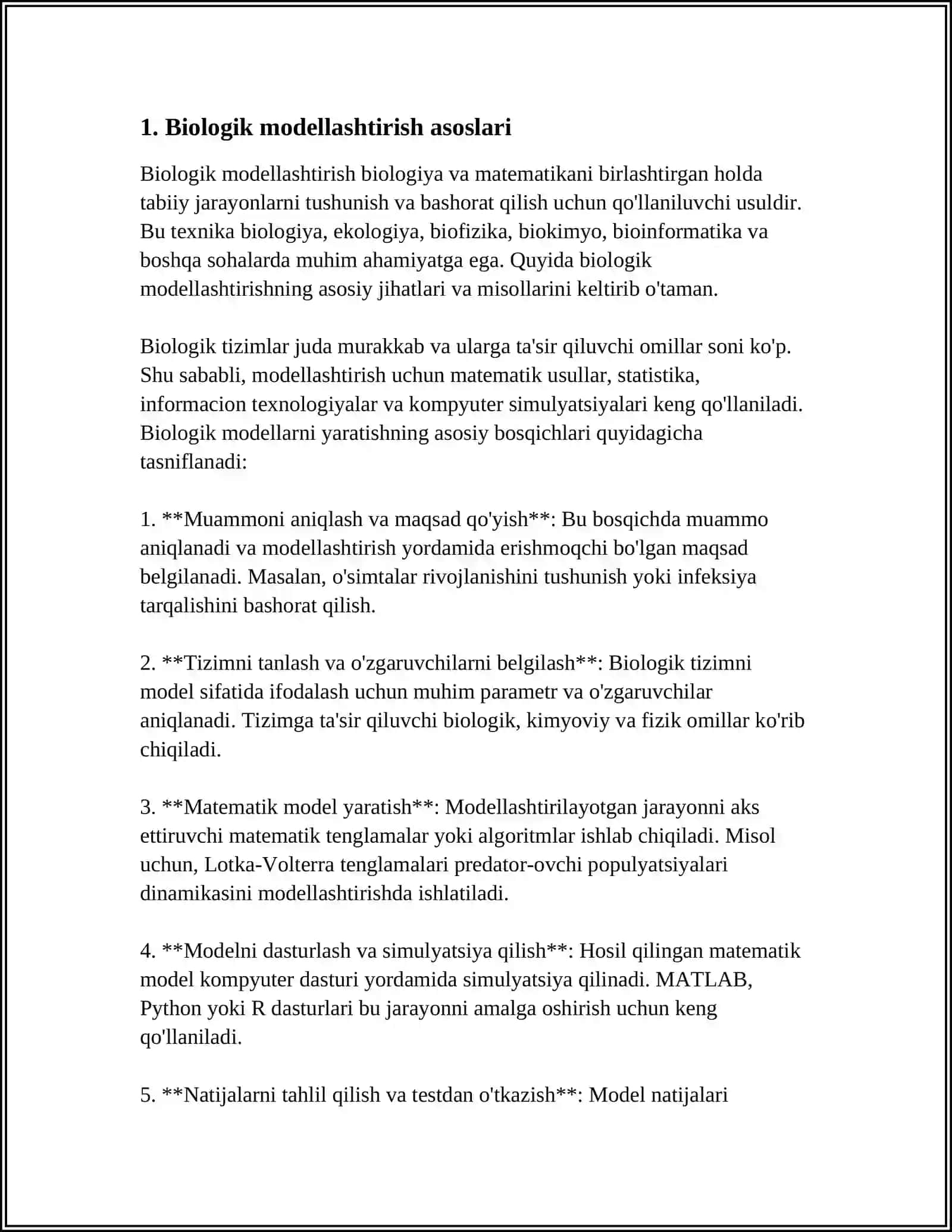 BIOLOGIK SISTEMA MODELLARI 3