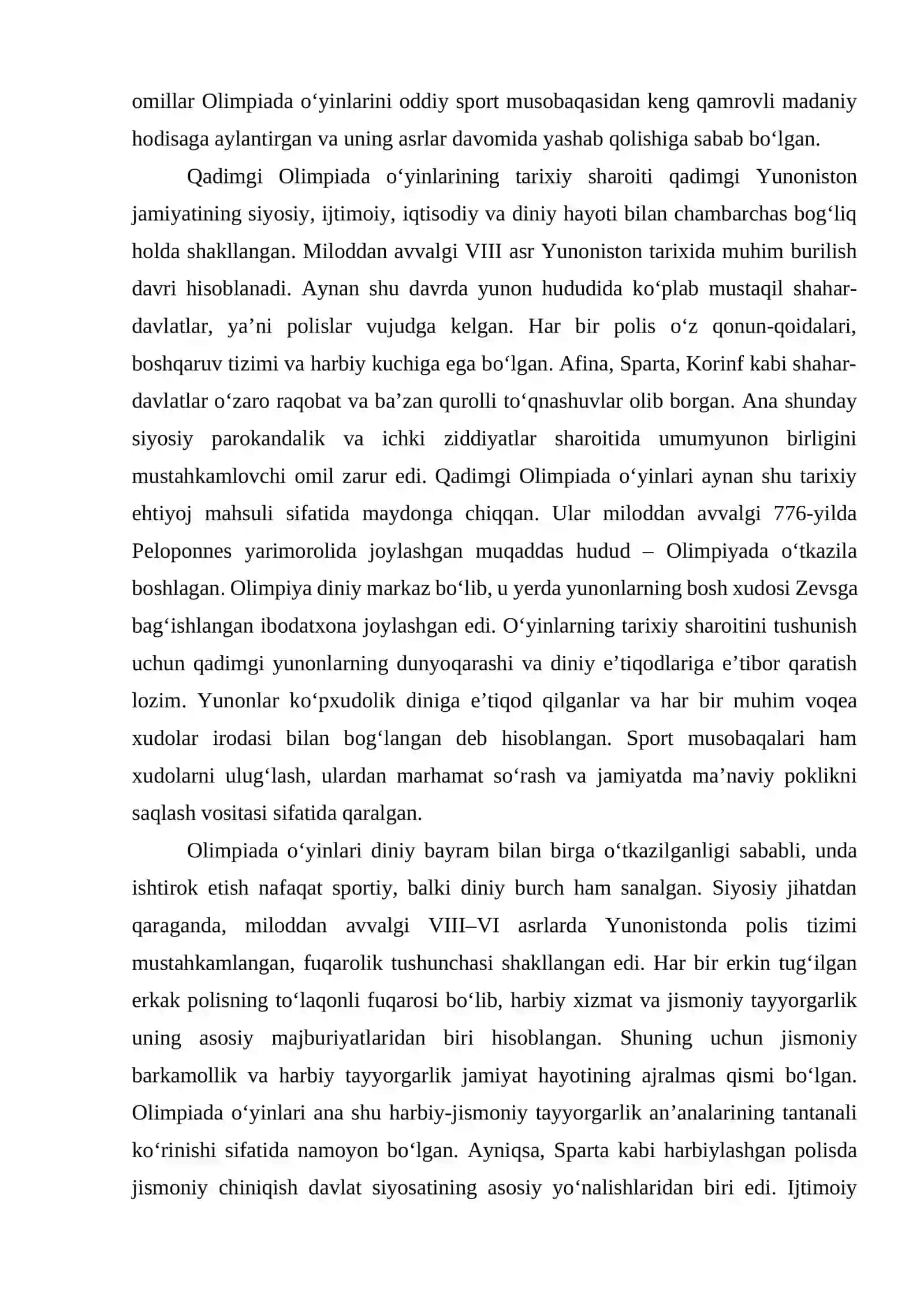 Qadimgi olimpiada o'yinlari 3