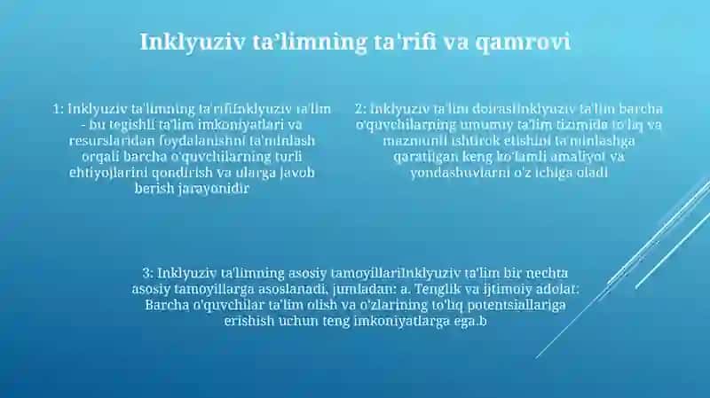 Inklyuziv Ta'lim Konsepsiyasi 3