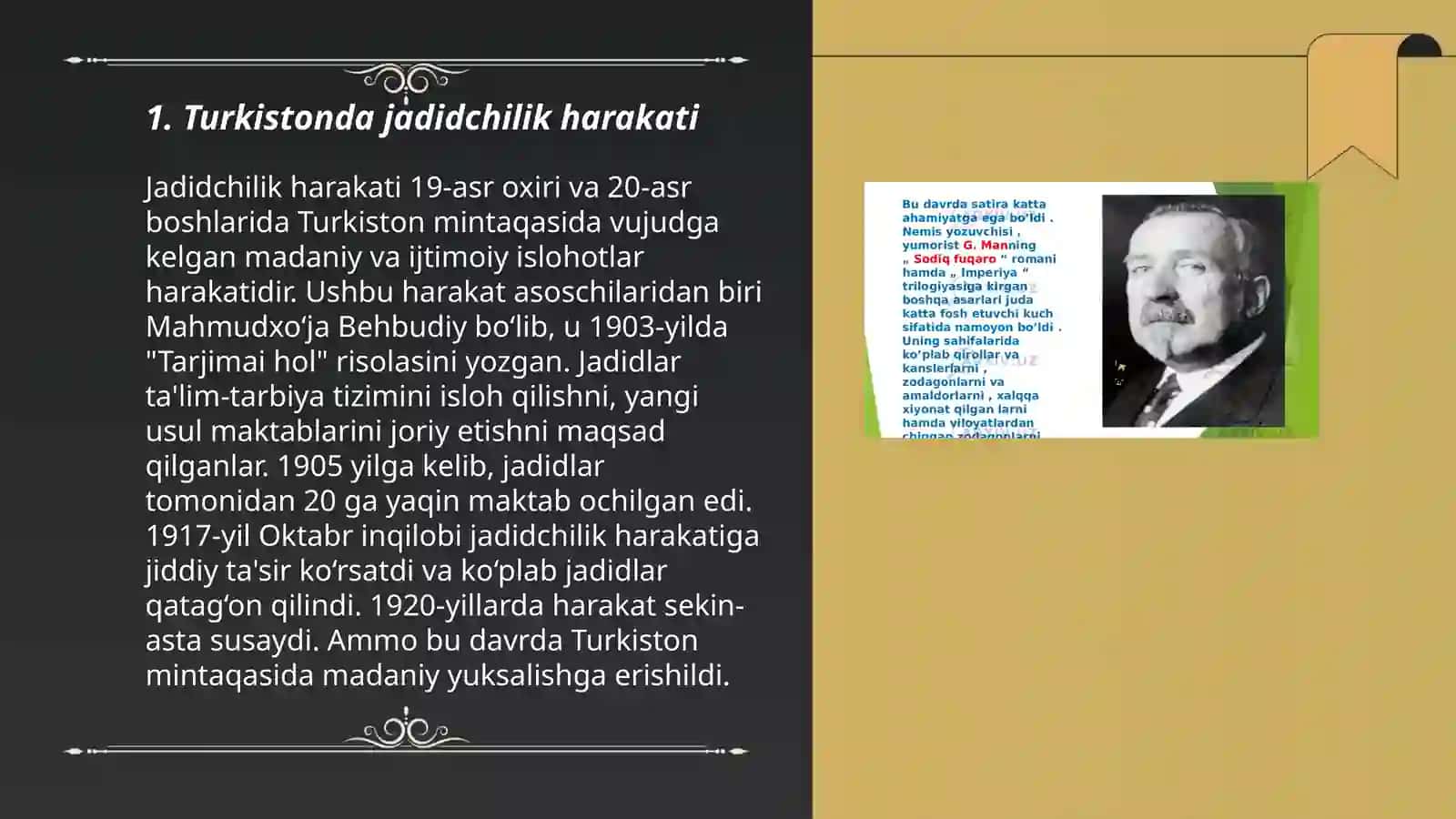 19-asr oxiri 20-asr boshlarida Turkistonda adabiyot va sanʼat 3
