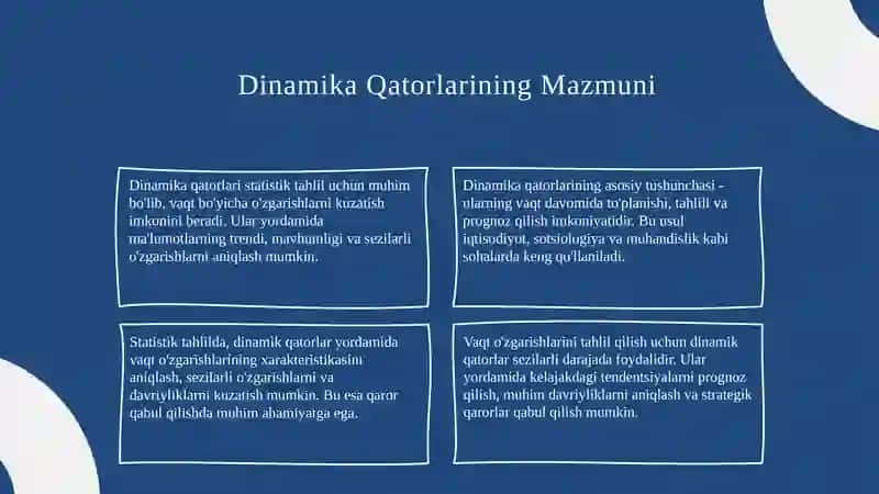 Dinamika Qatorlarining Mazmuni 3