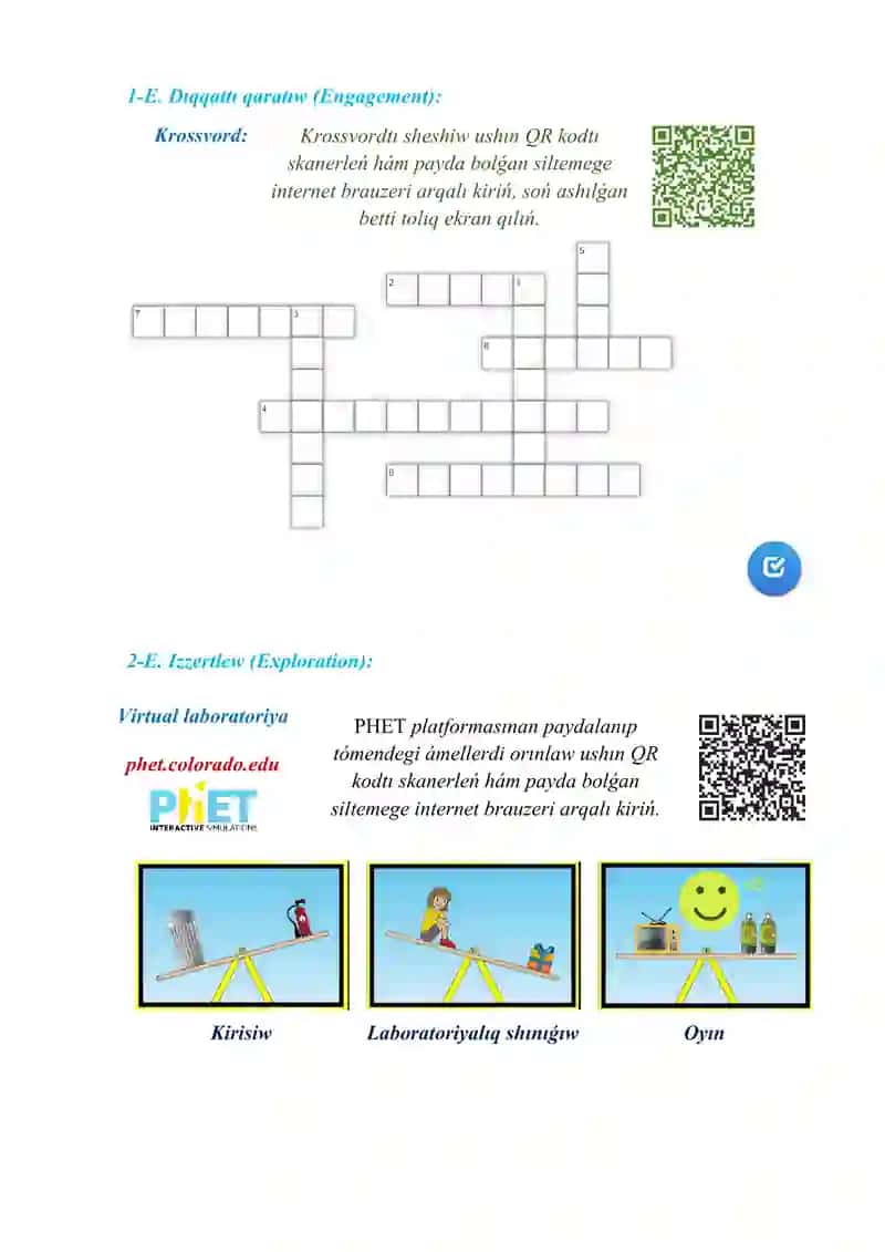 Momentler qaǵıydasına tiykarlanıp isleytuǵın ápiwayı mexanizmler_5E 3
