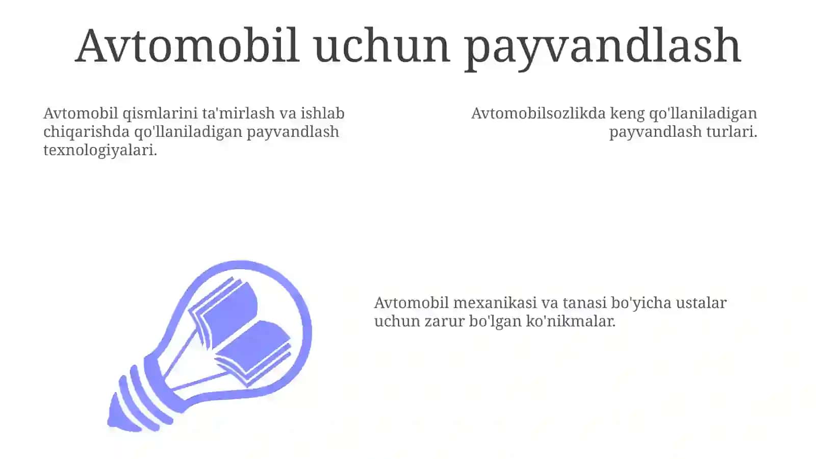 Avtomobil uchun payvandlash 3